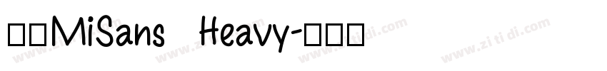 小米MiSans Heavy字体转换